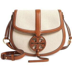 Tory Burch Miller Quadrant Saddle Bag Classic Cuoio